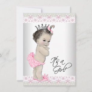 Invitation Pink and Cream Baby Shower