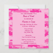 Invitation Pink and Fuchsia Camo Camouflage Party Event (Dos)