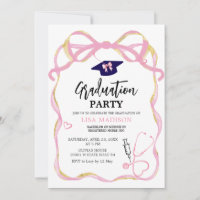 Pink and Gold RN Moderne Infirmière Graduation