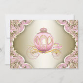 Invitation Pink and Gold Royal Princess Photo Anniversaire (Dos)