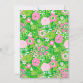 Invitation Pink and Green Preppy Palm Beach Santa Party (Dos)