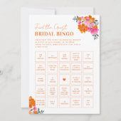 Invitation Pink and Orange Trouvez le jeu de bingo de mariée  (Devant)