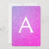 Invitation Pink and Purple Sparkle Parties scintillant Hen's  (Devant)