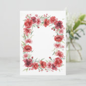 Invitation Pink and Red Carnation Frame (Debout devant)