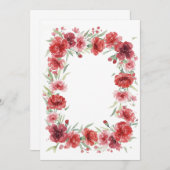 Invitation Pink and Red Carnation Frame (Devant / Derrière)