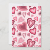 Invitation Pink and Red Layered Heart Pattern (Devant)