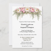 Invitation Pink and White Peony Wedding (Devant)