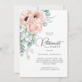 Invitation Pink Aquarelle Floral Retraite Party (Devant)