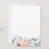 Invitation Pink Aquarelle Floral Retraite Party (Dos)