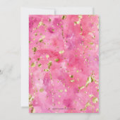Invitation Pink Aquarelle Gold Splatter Graduation Party (Dos)