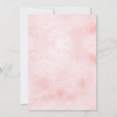 Invitation Pink Aquarelle Rose fille Baby shower Brunch (Dos)