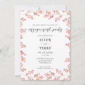 Invitation Pink Baby's Breath Floral Engagement (Devant)