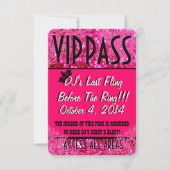 Invitation Pink Bacheloror Party VIP PASS (Devant)