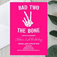 Pink Bad Two The Bone Skeleton 2e fête d'anniversa
