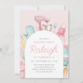Invitation Pink Baking Anniversaire (Devant)