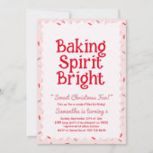 Invitation Pink Baking Spirit Bright Christmas Birthday (Devant)