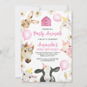 Invitation Pink Balloon Daisy Farm (Devant)