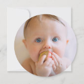 Invitation Pink Basketball Girl Photo 1st Birthday Circle (Dos)