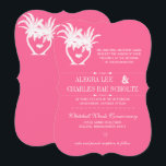 Invitation Pink Beach Palm Tree Destination Chalkboard<br><div class="desc">Belle Bubblegum Lumineux Magenta Pink Beach Palm Tree Grove Destination Invitations. Parfait pour la destination, bateau de croisière, Island Beach Wedding Themes. Vintage Palm Tree Chalkboard Inspiré Mariage Invitations Douce et sassy Chalkboard Bistro Style Plage esthétique Plage bord de mer Destination Typographie Invitations. Parfait pour les lieux de mariage tropicaux...</div>
