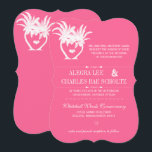 Invitation Pink Beach Palm Tree Destination Chalkboard<br><div class="desc">Belle Bubblegum Lumineux Magenta Pink Beach Palm Tree Grove Destination Invitations. Parfait pour la destination, bateau de croisière, Island Beach Wedding Themes. Vintage Palm Tree Chalkboard Inspiré Mariage Invitations Douce et sassy Chalkboard Bistro Style Plage esthétique Plage bord de mer Destination Typographie Invitations. Parfait pour les lieux de mariage tropicaux...</div>