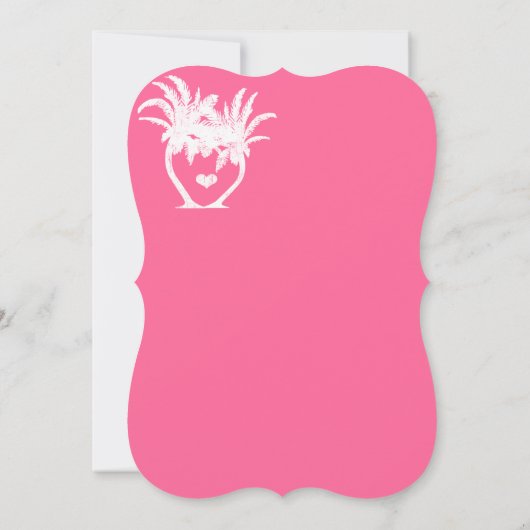 Invitation Pink Beach Palm Tree Destination Chalkboard (Dos)