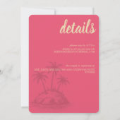 Invitation Pink Beach Wedding Shower (Dos)