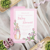 Pink Beatrix Potter Animal thème Baby shower
