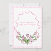 Invitation Pink Beatrix Potter Animal thème Baby shower (Dos)