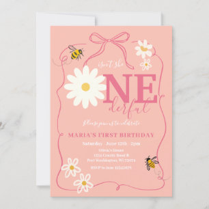 Invitation Pink Bee N'est-elle pas UNderful Daisy premier ann