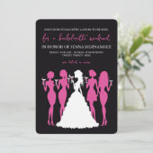 Invitation Pink & Black Bachelorette Party (Debout devant)