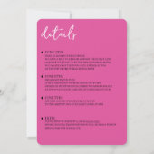 Invitation Pink & Black Bachelorette Party (Dos)