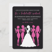 Invitation Pink & Black Bachelorette Party (Devant)