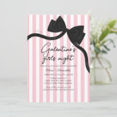 Invitation Pink Black bow La petite Saint Valentin (Debout devant)