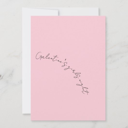 Invitation Pink Black bow La petite Saint Valentin (Dos)