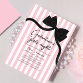 Invitation Pink Black bow La petite Saint Valentin
