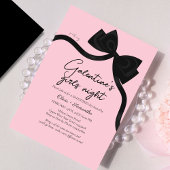 Invitation Pink Black bow La petite Saint Valentin