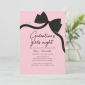 Invitation Pink Black bow La petite Saint Valentin (Debout devant)
