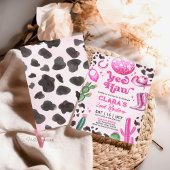 Invitation Pink Black Cowgirl N'IMPORTE QUEL ÂGE Rodéo Annive