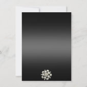 Invitation Pink/Black Damask & Pearl Sweet 16 Anniversaire In (Dos)