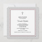 Invitation Pink Black Polka (Dos)
