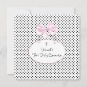 Invitation Pink Black Polka (Devant)