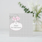 Invitation Pink Black Polka (Debout devant)