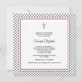 Invitation Pink Black Polka (Dos)