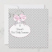 Invitation Pink Black Polka (Devant)