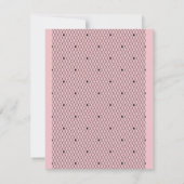 Invitation Pink black retro bow bridal shower (Dos)