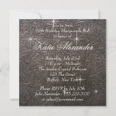 Invitation Pink Black Sweet 16 Masquerade Party (Dos)