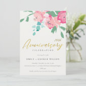 INVITATION PINK BLEU OR PIVOINE FLEURALE QUELQUE SOIT L'ANNIV (Debout devant)