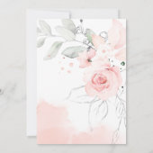 Invitation Pink Bliss Roses et Mariage de verdure (Dos)