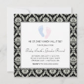 Invitation Pink Blue Baby Feet Genre Révélation (Dos)