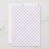 Invitation Pink Blue Genre Révéler Golf Par-TEE Baby shower (Dos)